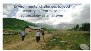 Environmental challenges to food
security in Central Asia:
agroecology as an answer
 