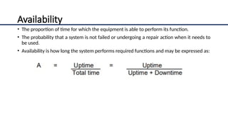 Reliability, Availability, and Maintanability (RAM) Study Slides | PPTX