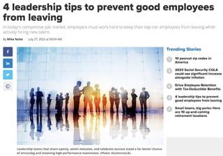 4 leadership tips to prevent good employees from leaving