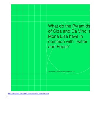 What is the golden ratio? What you need to know and how to use it
 