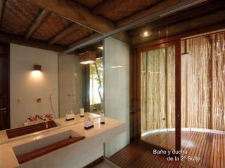 Baño y ducha  de la 2ª Suite 