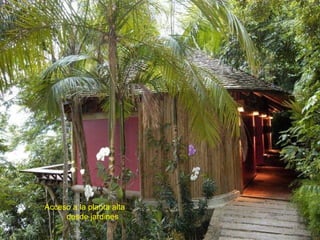 Acceso a la planta alta  desde jardines 