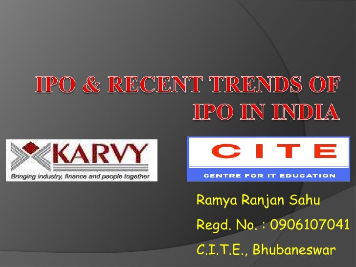 Ipo in india ppt