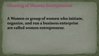 Women entrepreneur | PPTX