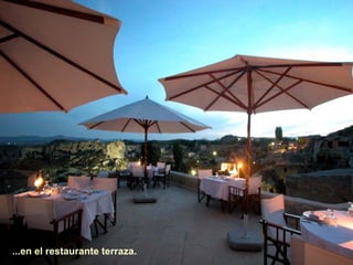 ...en el restaurante terraza. 