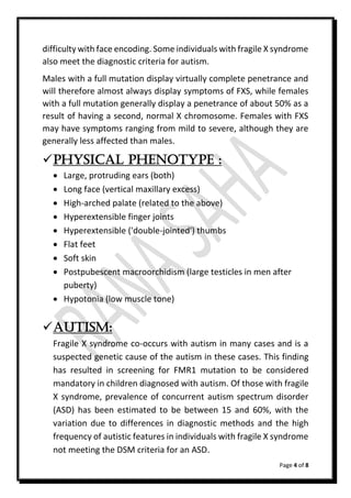 Fragile X syndrome | PDF