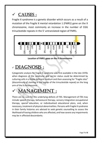 Fragile X syndrome | PDF