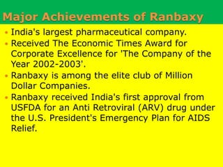 Ranbaxy H1 2010 Sales by Market