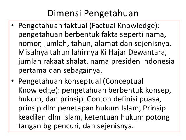 Ranah Kognitif Pengetahuan