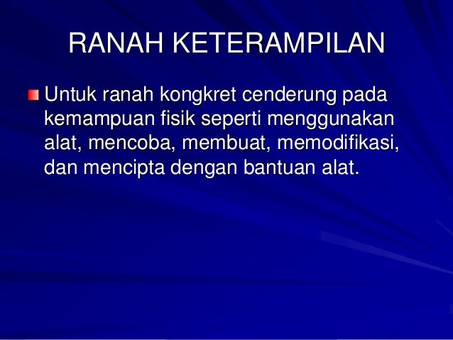 Ranah psikomotor dalam pai Ranah psikomotor dalam pai