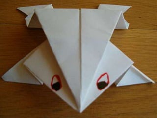 Rana en origami 