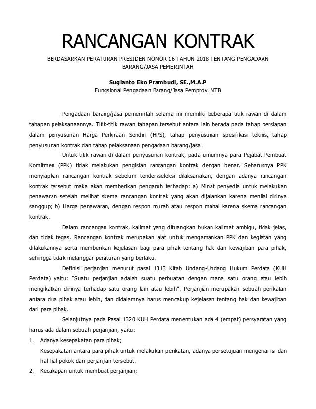 A Contoh Format Dokumen Kontrak - vrogue.co