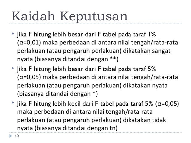 Rancangan Acak Lengkap Ral