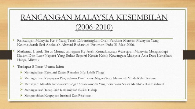 PENGAJIAN MALAYSIA: Bab 4 : Pembangunan Negara