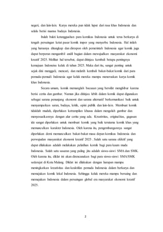 Rancangan diklat komik (autosaved) | PDF