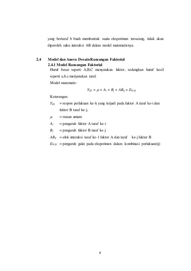 Rancangan faktorial