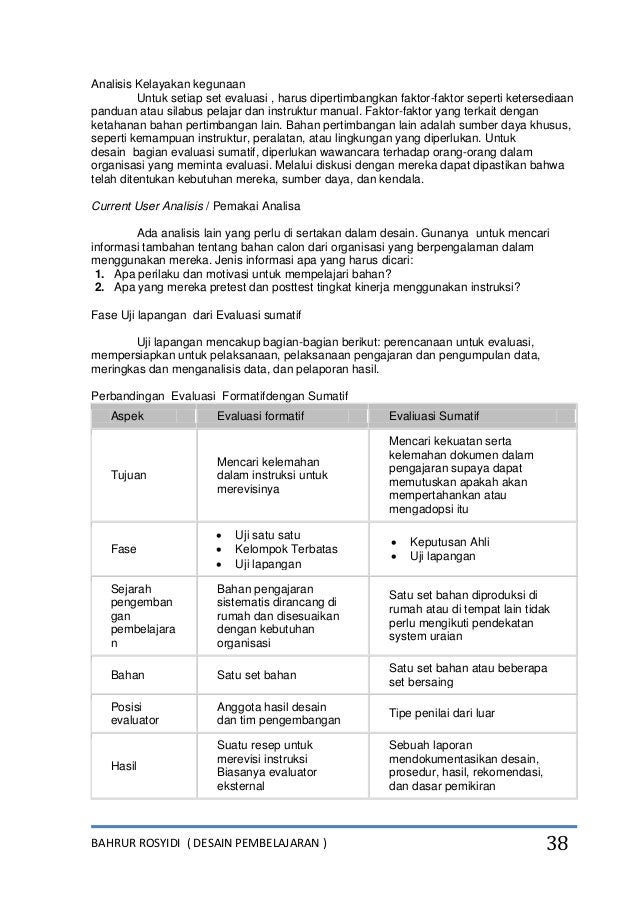 Rancangan pembelajaran