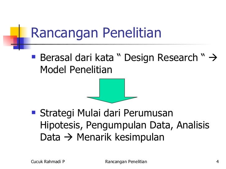 Rancangan penelitian