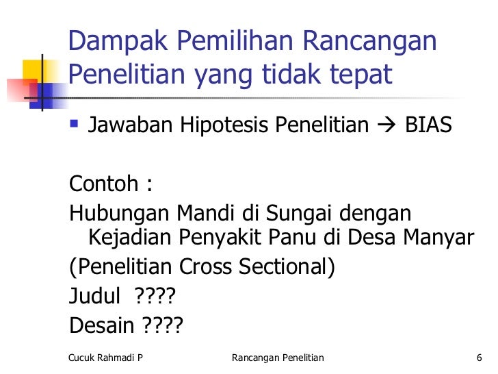 Rancangan penelitian