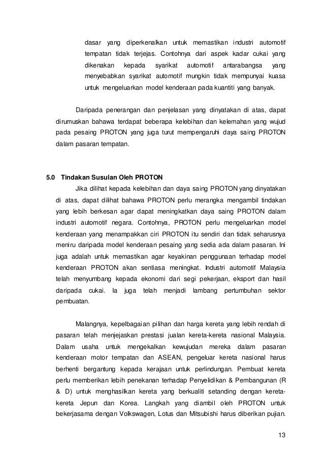 Visi Misi Dan Objektif Syarikat Proton / Rancangan Perniagaan 3 / Visi