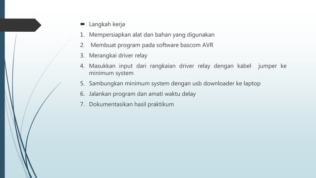 Rancang bangun conveyor Menggunakan Mikrokontroller atmega 16 | PPT