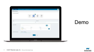© 2017 Rancher Labs, Inc.© 2017 Rancher Labs, Inc .8
Demo
#ranchermeetup
 