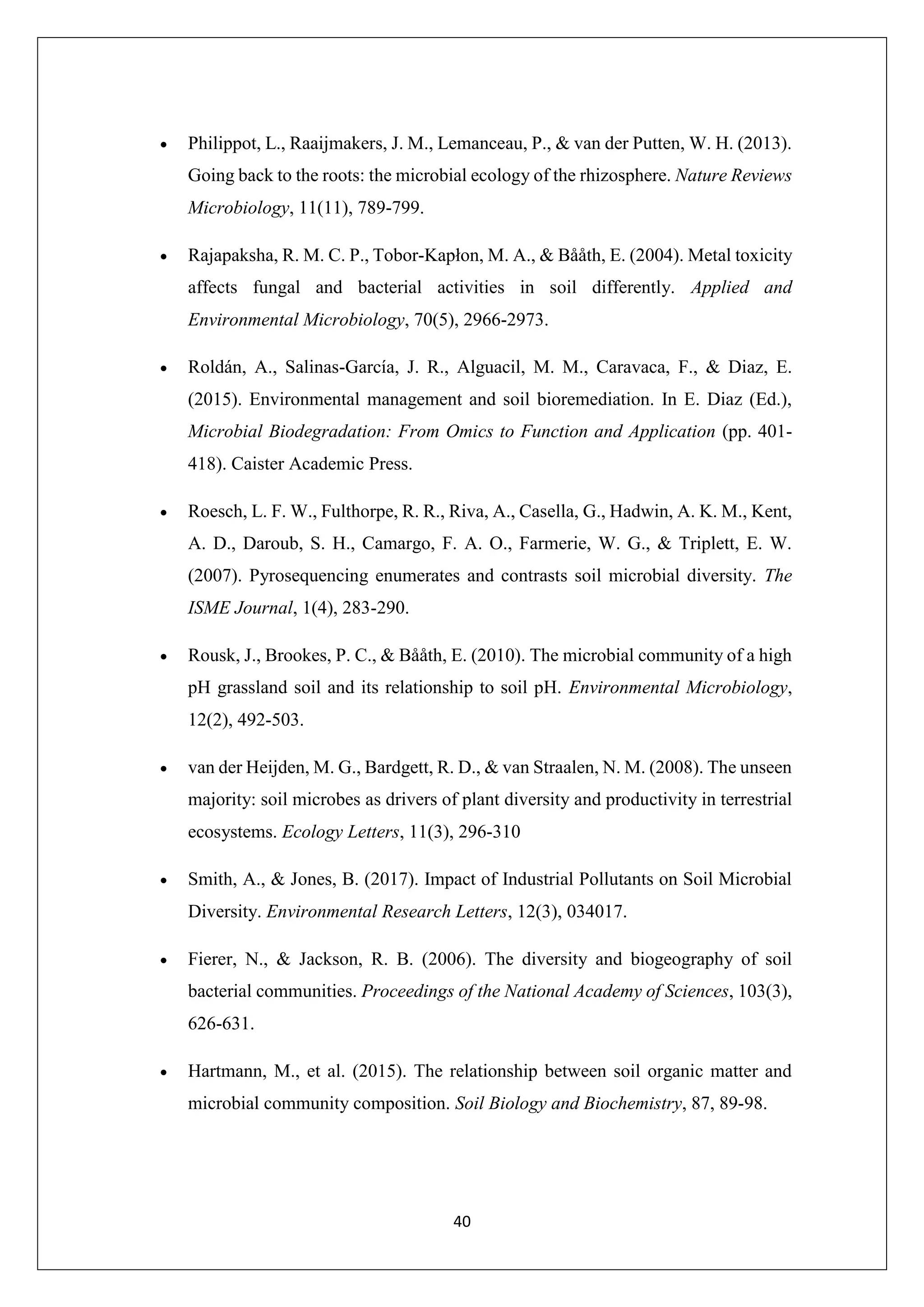 ISOLATION OF BACTERIA FROM SOIL DISSERTATION FILE PDF | PDF