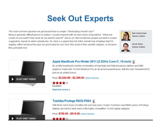 Seek Out Experts
 