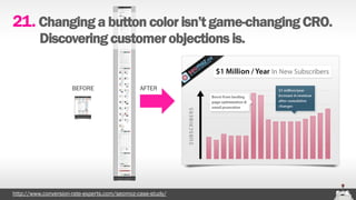 22.




http://www.conversion-rate-experts.com/seomoz-case-study/
 