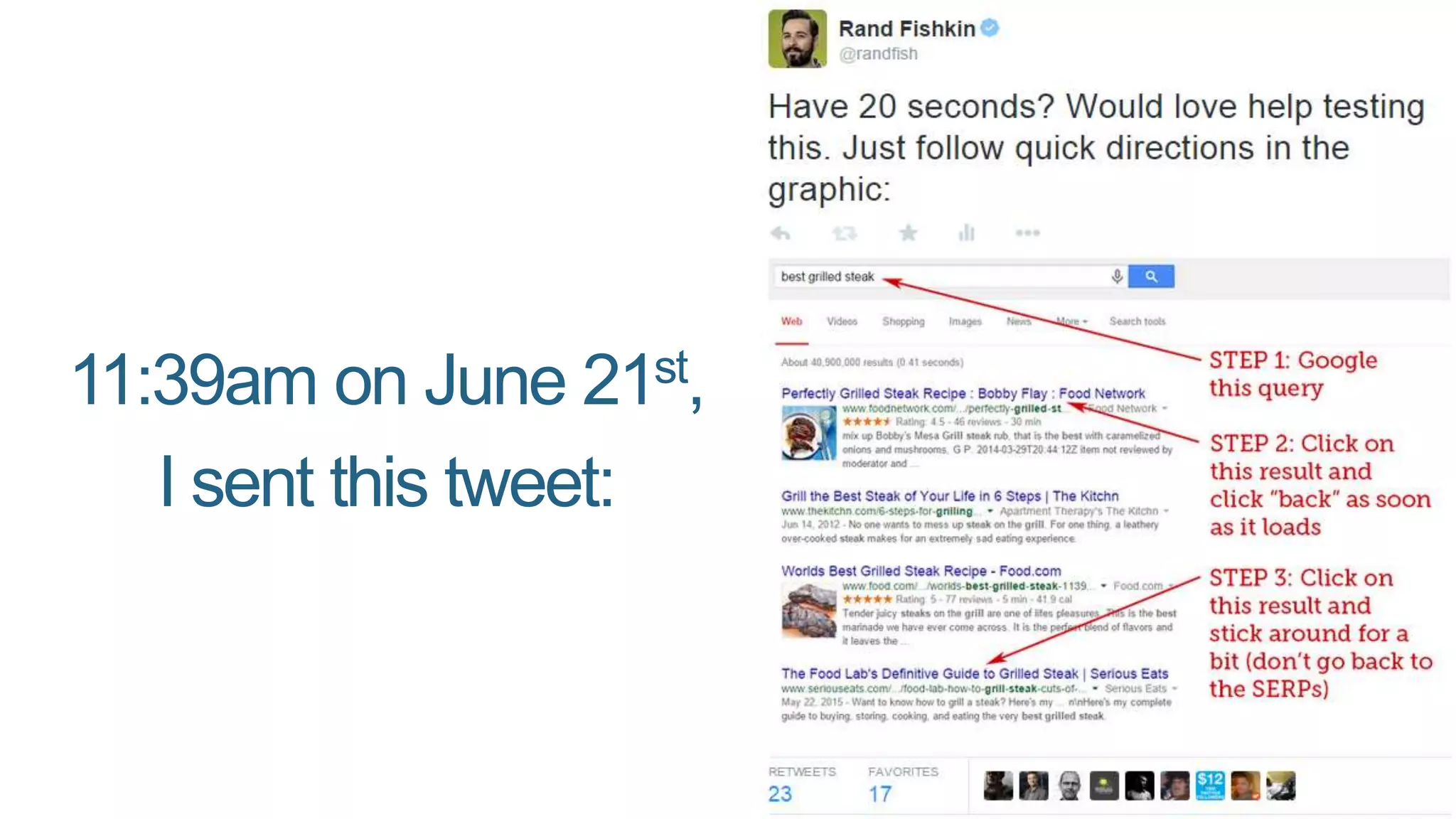 11:39am on June 21st,
I sent this tweet:
 