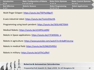 Robotics and Automation Introduction | PDF