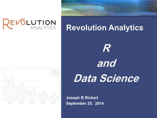 Revolution Confidential 
Revolution Analytics 
R 
and 
Data Science 
Joseph B Rickert 
September 25, 2014 
 