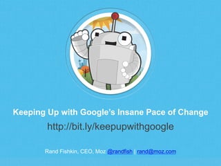 Rand Fishkin, Moz: How Can a Marketer Keep Up with Google's Insane Pace of Change?