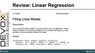 @ctjava#r+java
Review: Linear Regression
 