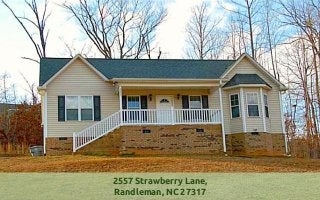 2557 Strawberry Lane, 
Randleman, NC 27317 
 