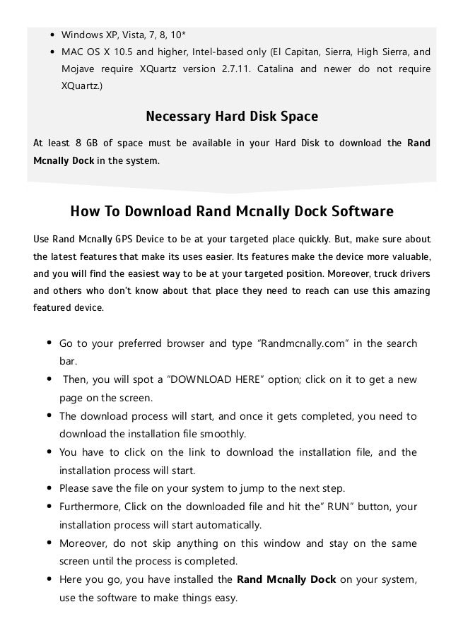 Rand McNally Dock