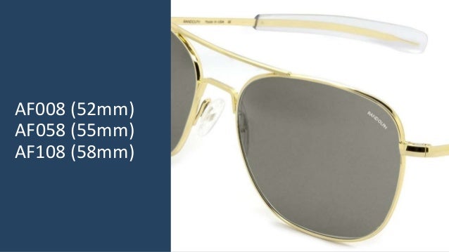 Randolph AF108 58mm 23K Gold Bayonet Gray Polarized Aviator 2018 Sunglasses