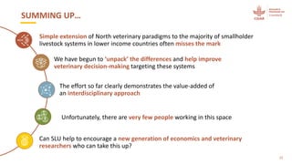 Vetenomics: Interdisciplinary tales of rational disease control for developing country livestock