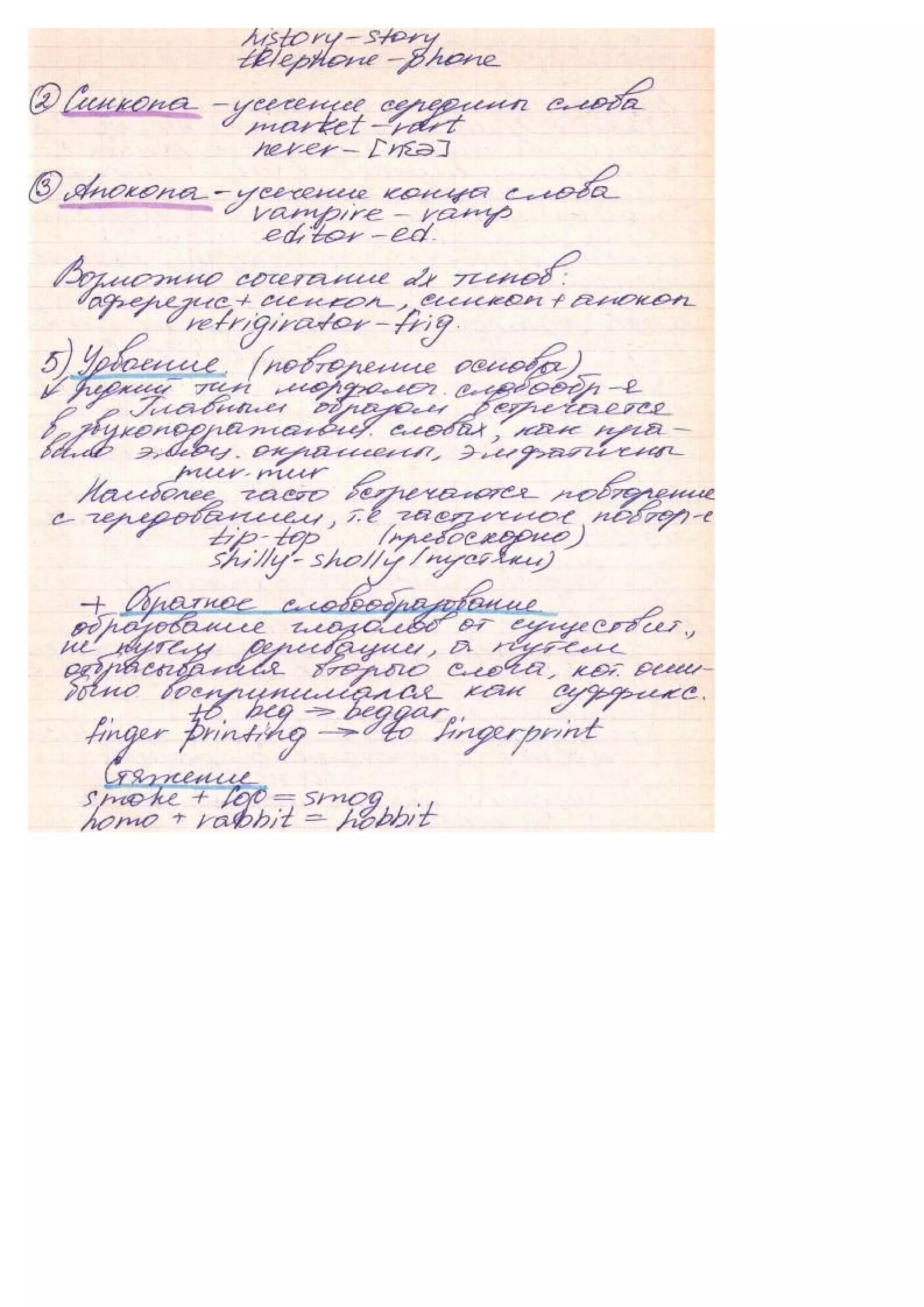 семинар лексикология