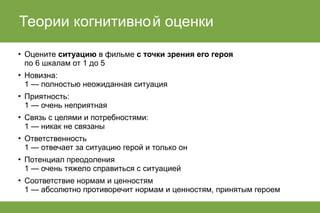 лекция по когнитивным теориям эмоций