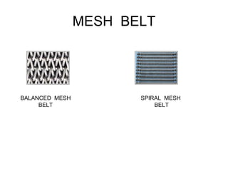 MESH  BELT BALANCED  MESH BELT SPIRAL  MESH  BELT 