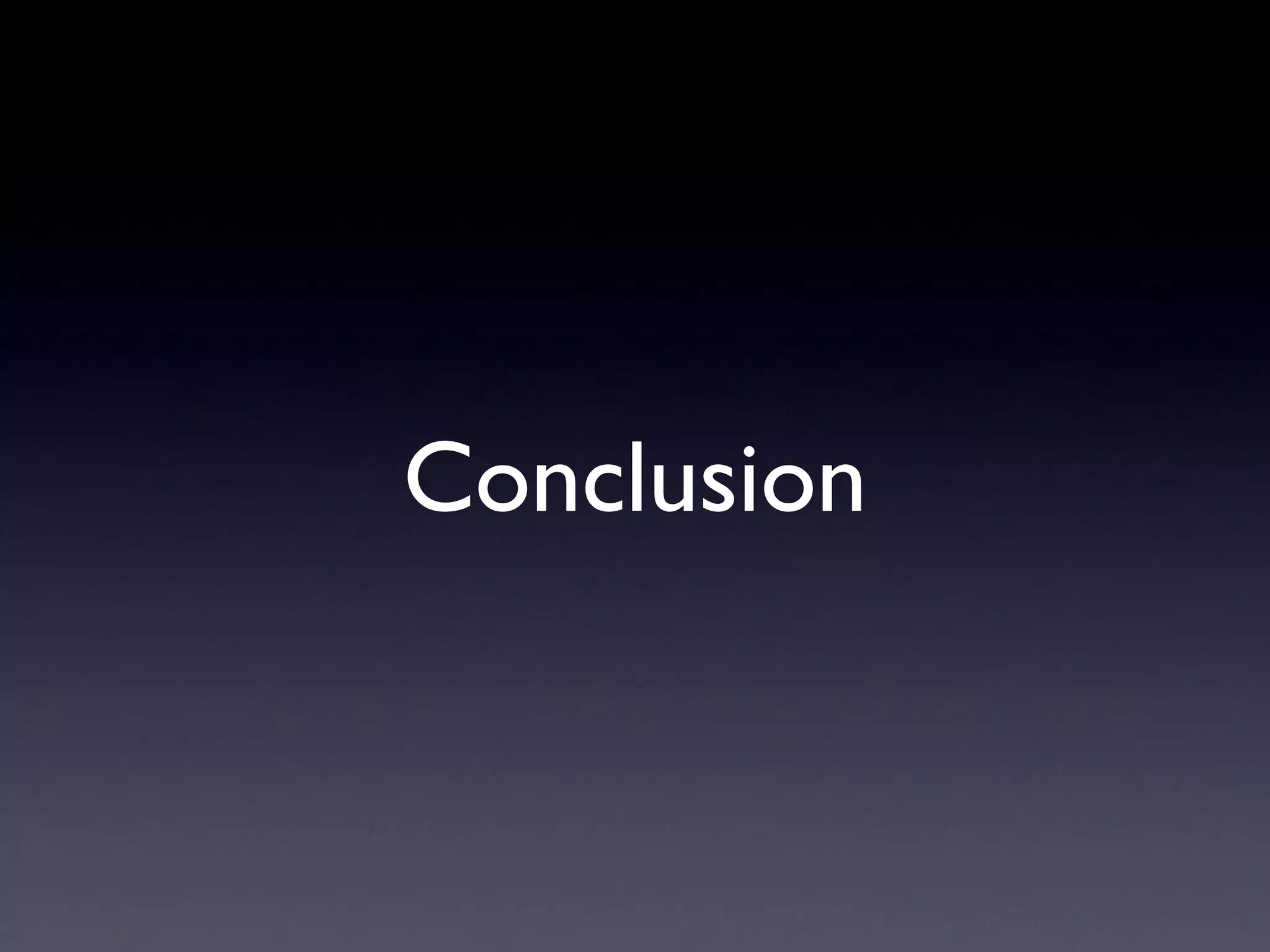 Conclusion 