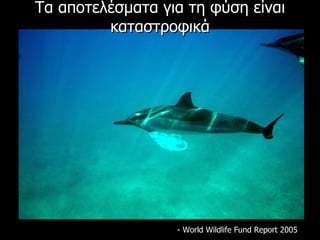 Τα αποτελέσματα για τη φύση είναι καταστροφικά - World Wildlife Fund Report 2005 