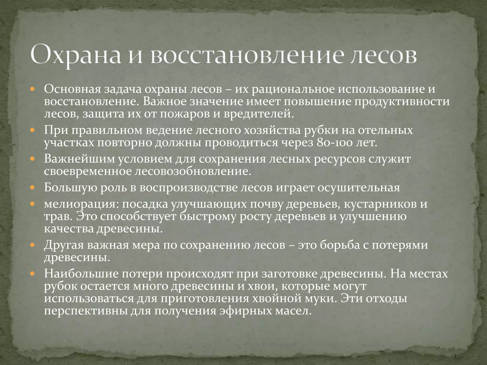 Уничтожение лесов