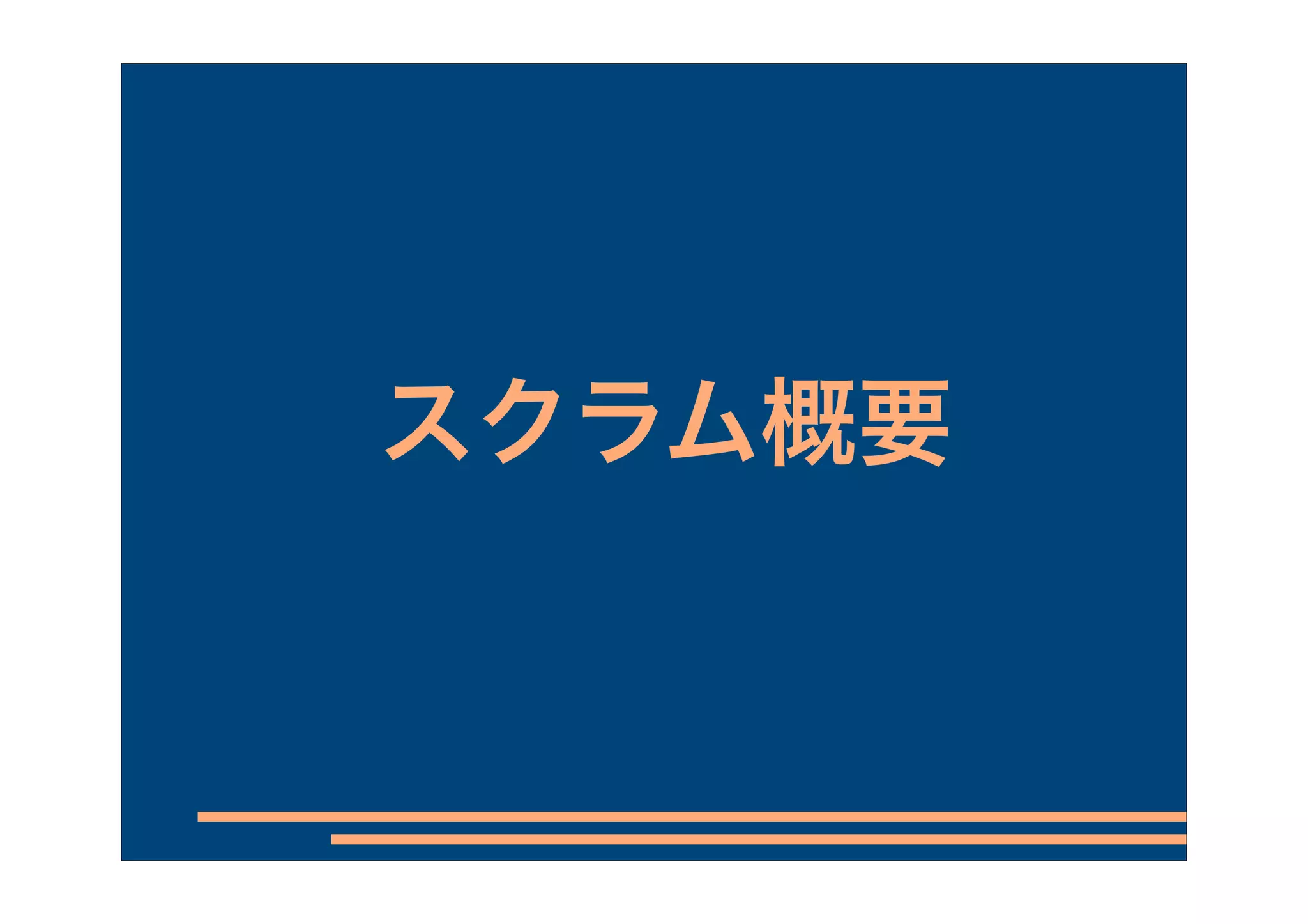 スクラム概要
 