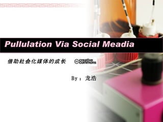 Pullulation Via Social Meadia  借助社会化媒体的成长 By ：龙浩 