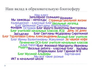 Наш вклад в образовательную блогосферу 