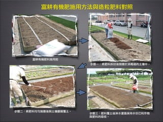 富耕有機肥施用方法與造粒肥料對照