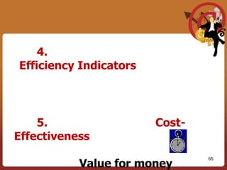 ผลลัพธ์นามธรรม(outcomes)(Abstract)ผลกระทบผล(Results)(impacts)รูปธรรมผลผลิต(Concrete)(outputs)กิจกรรม /การดำเนินงาน         สายความสัมพันธ์ระหว่างผลการดำเนินงาน(Chains  of  outputs)