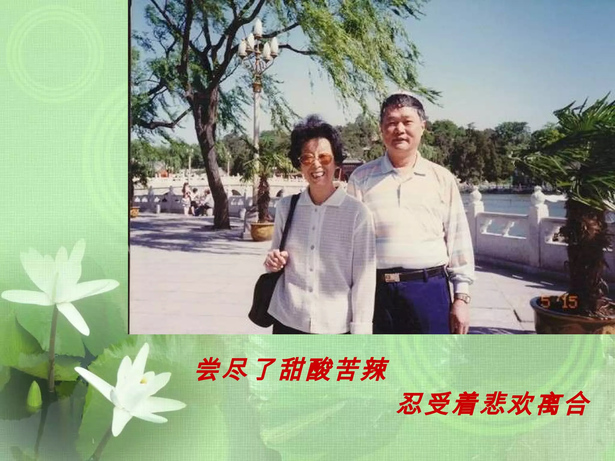 尝尽了甜酸苦辣    忍受着悲欢离合 